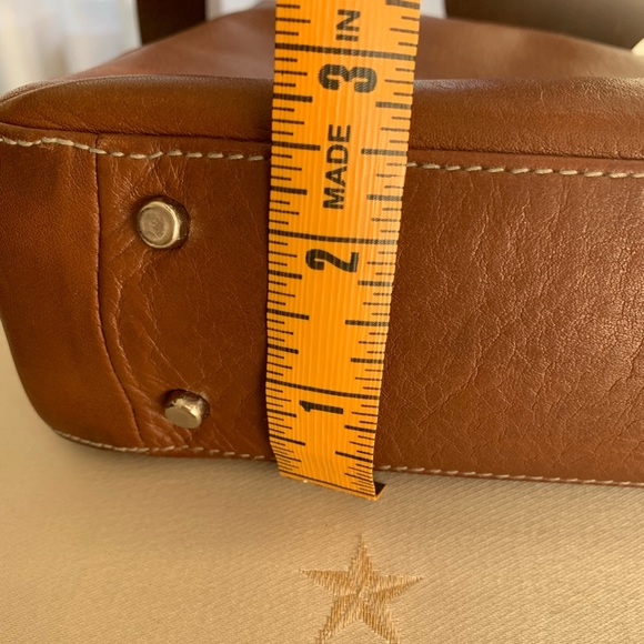 PERLINA New York Brown Leather Shoulder Hobo Tote Bag - Picture 9 of 13